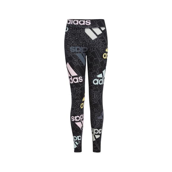 Adidas Girl's Logo Leggings  Size Medium (10-12) NWT - Picture 1 of 2